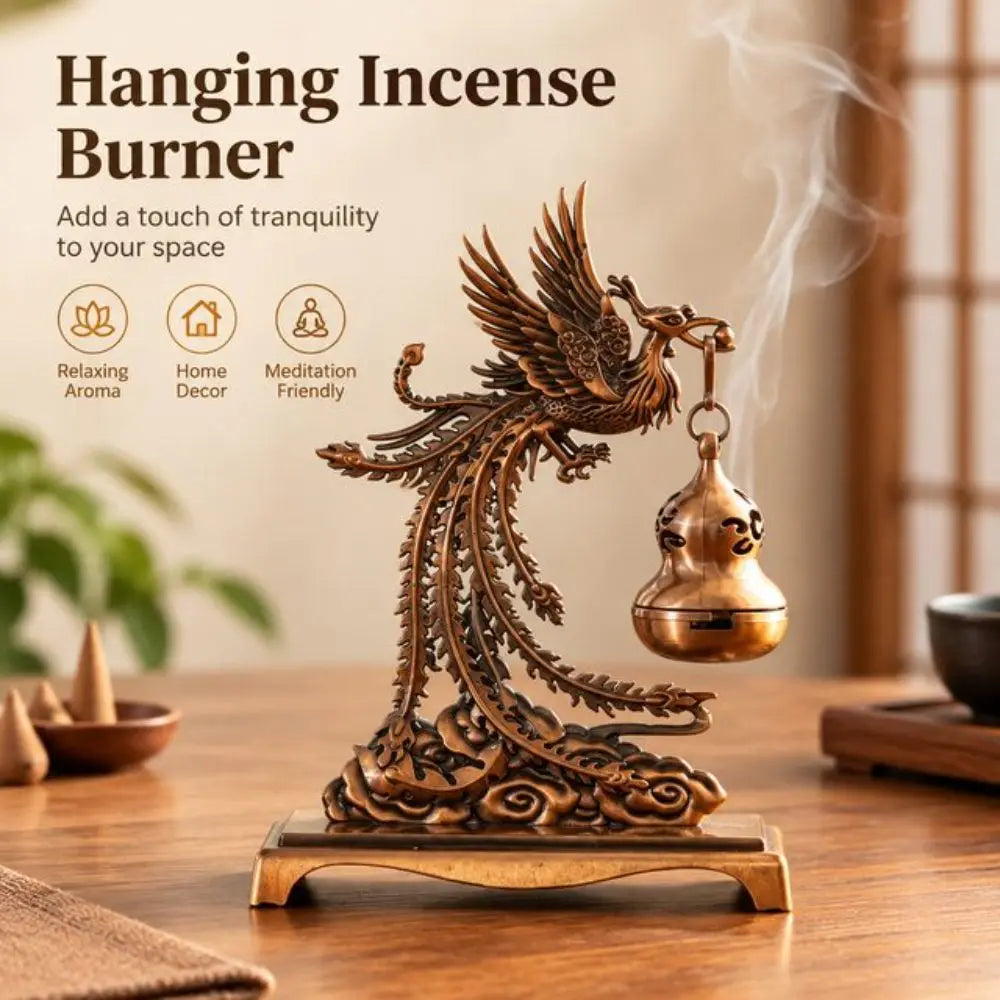 Retro Alloy Hollow Incense Burner – Gourd Pendant Censer