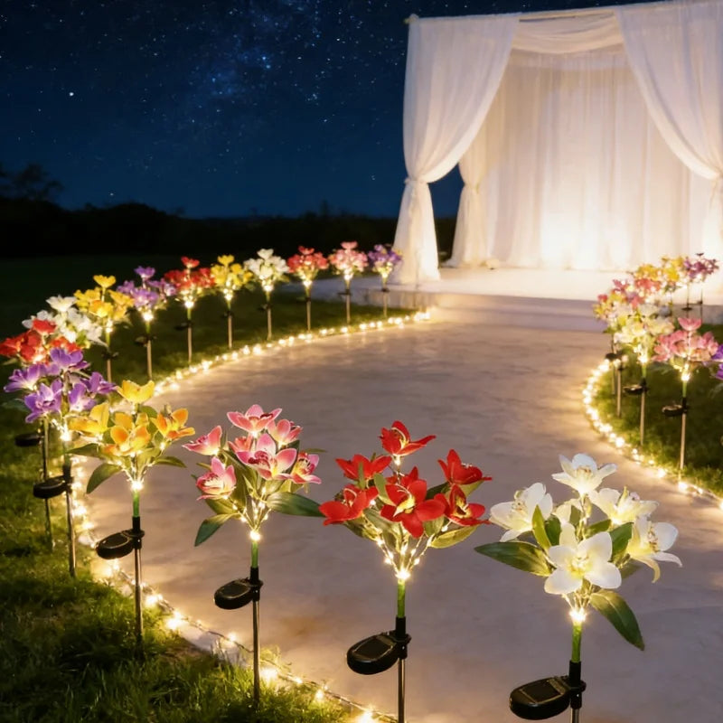Solar Flower Garden Stake Light – 7-Head LED Lawn Lamp
