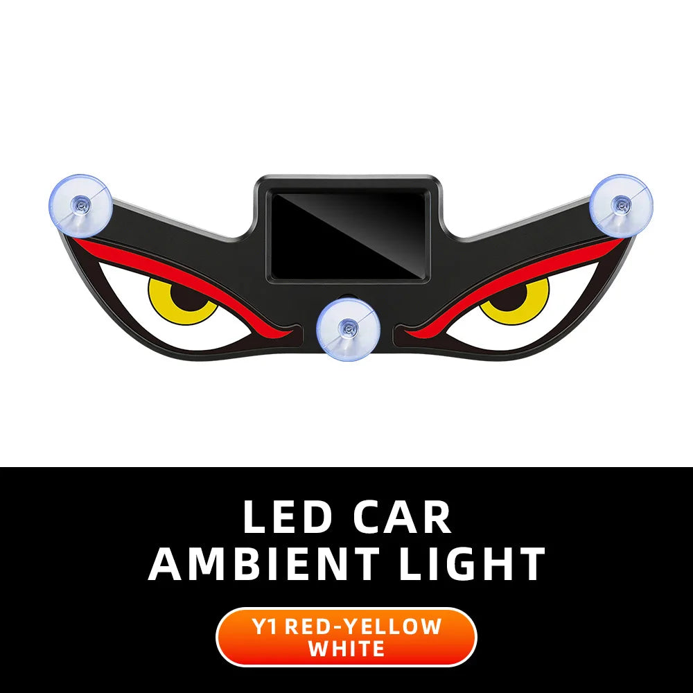 Solar Demon Eye Neon Ambient Light – Car Windshield Decor