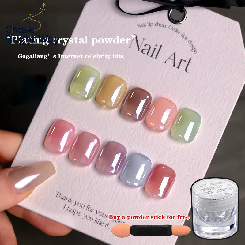 Pearl Chrome Nail Powder – Aurora Glitter Dust for Gel Nails