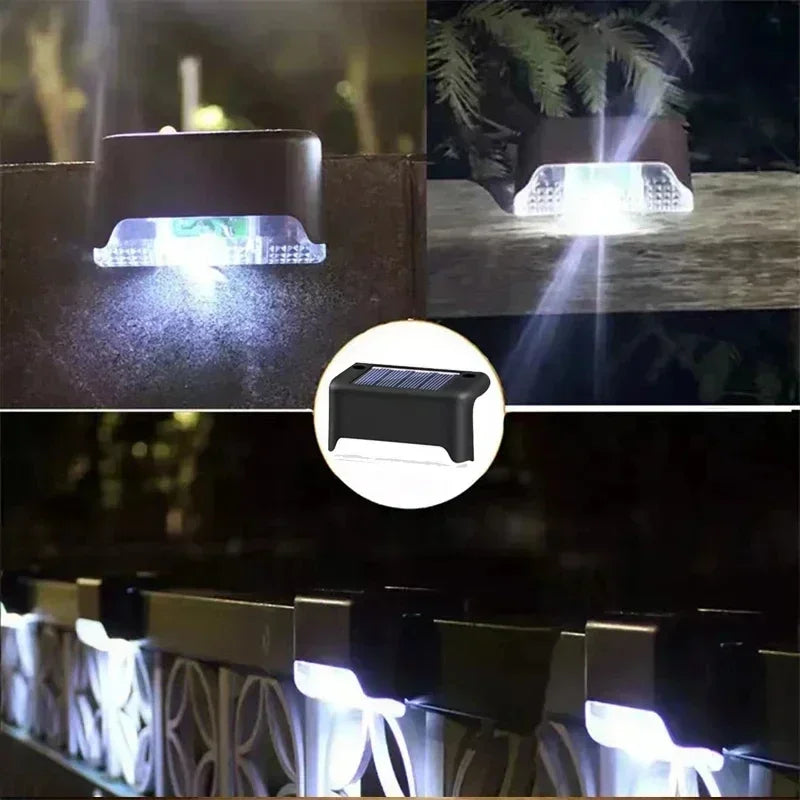 Solar Deck Lights Outdoor IP66 Waterproof LED Step & Fence Lamps