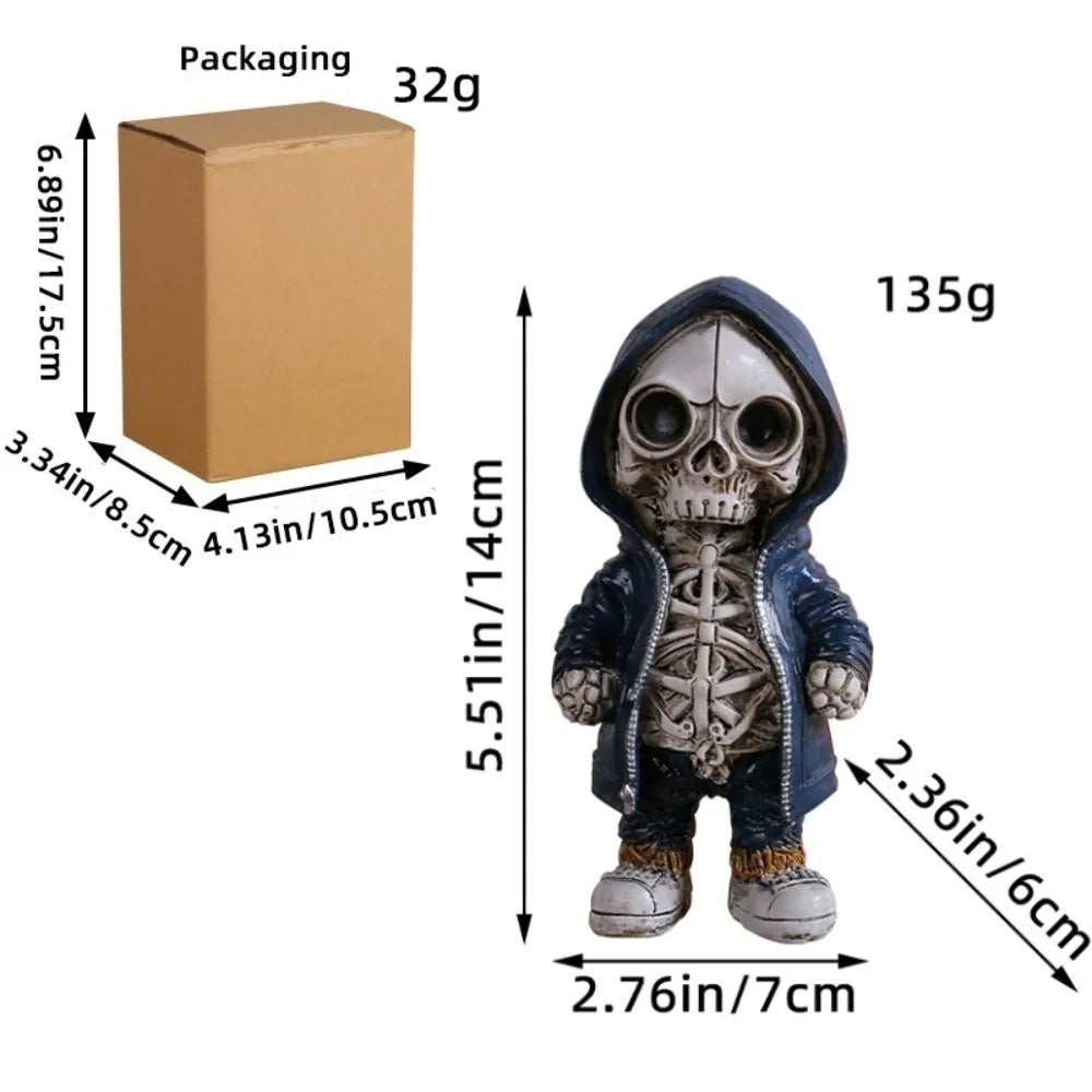 Resin Skeleton Figurine | Halloween Desk Decor Statue