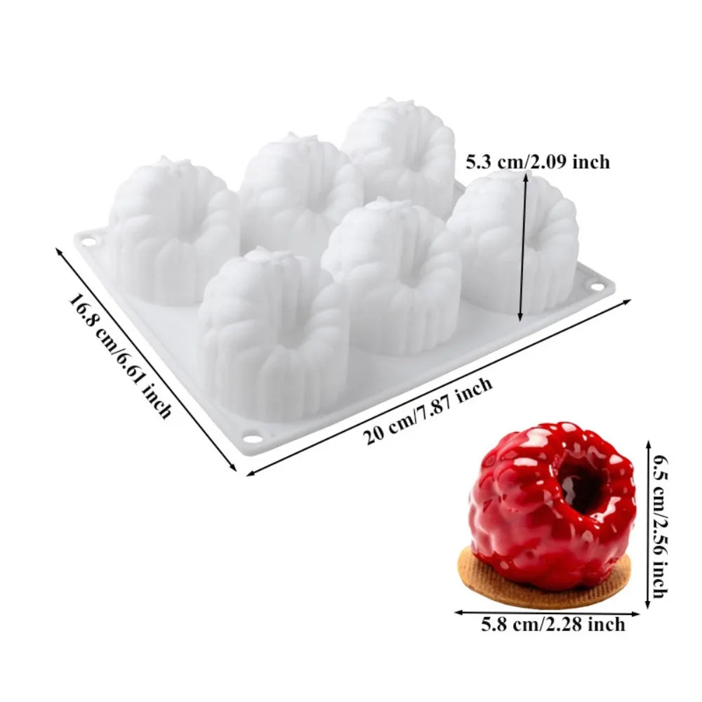 Silicone Mousse Cake Mold Set – 1/6/12/24-Cell Bundt Baking