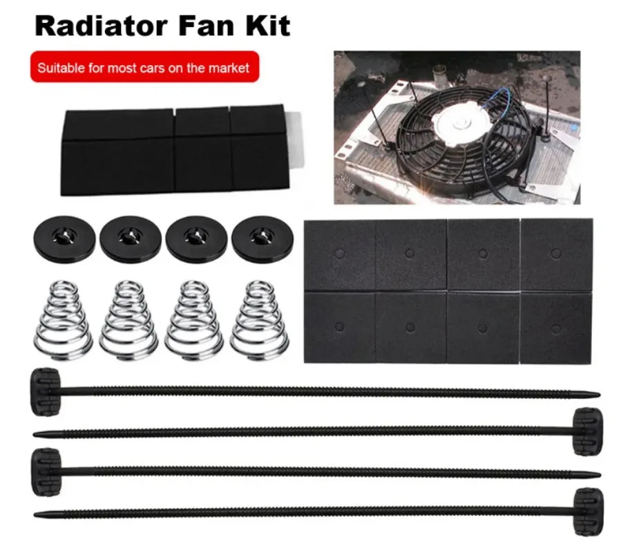 Universal Radiator Fan Mounting Kit 2-Set | Car & Truck
