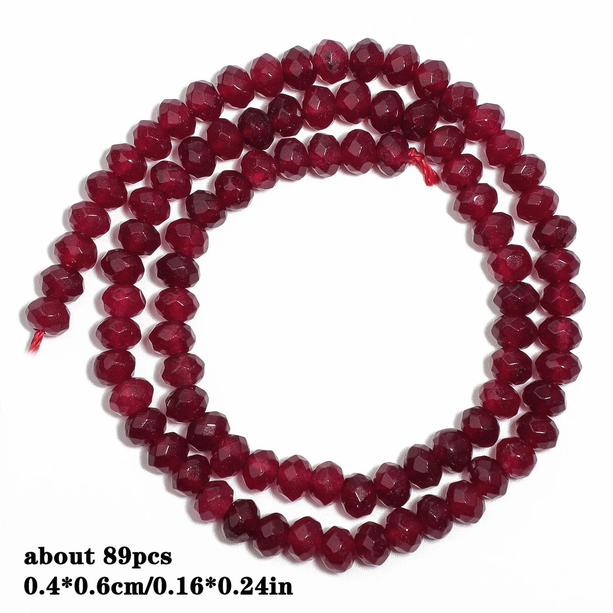 Red Chalcedony Stone Beads – Droplet, Square & Round DIY Jewelry