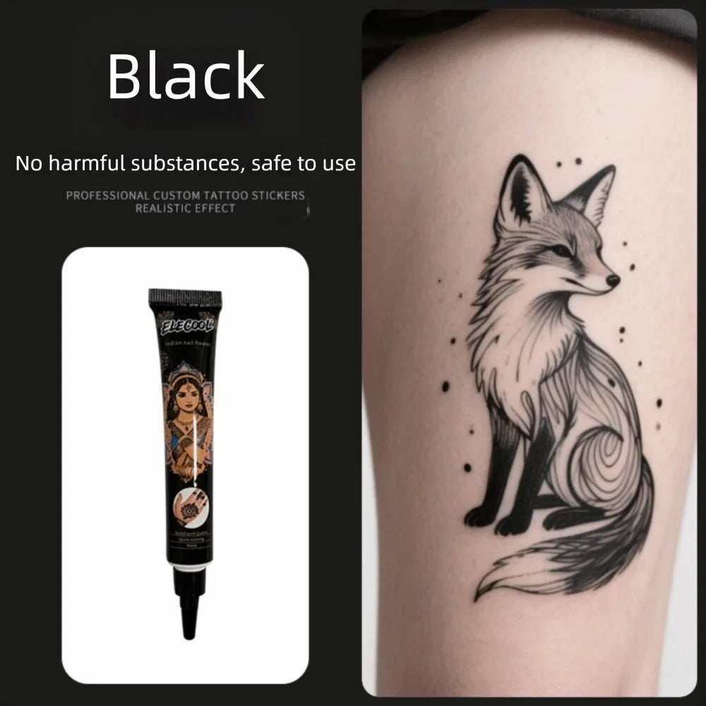 Henna Paste Cone – Black & Brown Temporary Mehndi Body Art