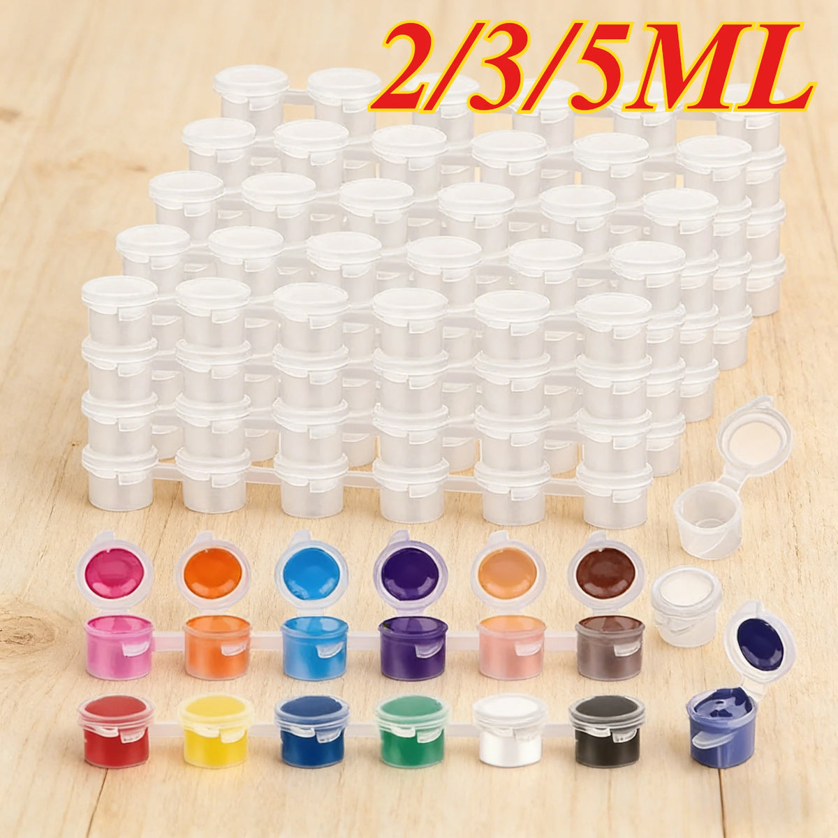 Mini Paint Cup Storage Strips – 10 Strips 60 Pots for Art & DIY