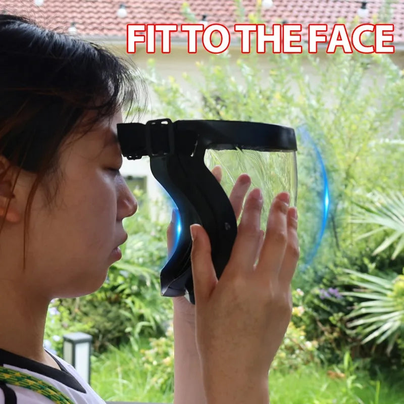 Transparent Face Shield – Splashproof Polycarbonate Safety Mask