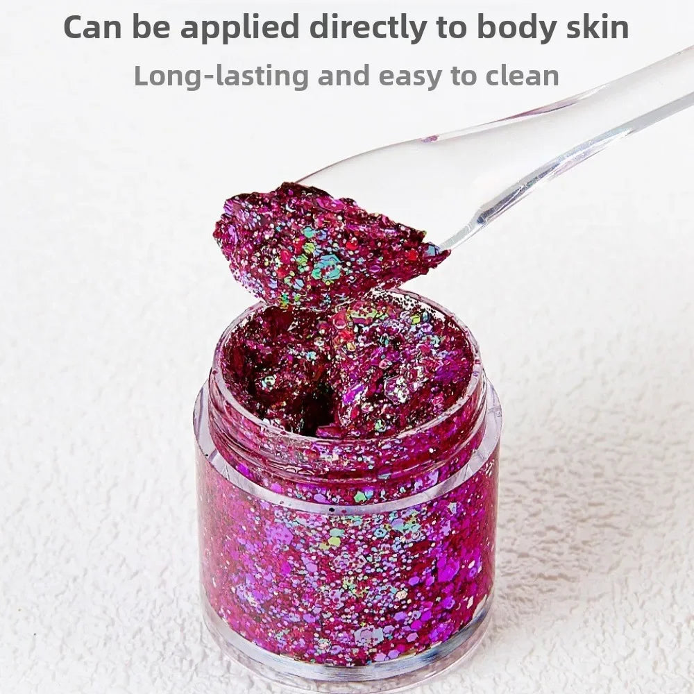 Glitter Gel Stick – Holographic Sequins Face & Body Makeup
