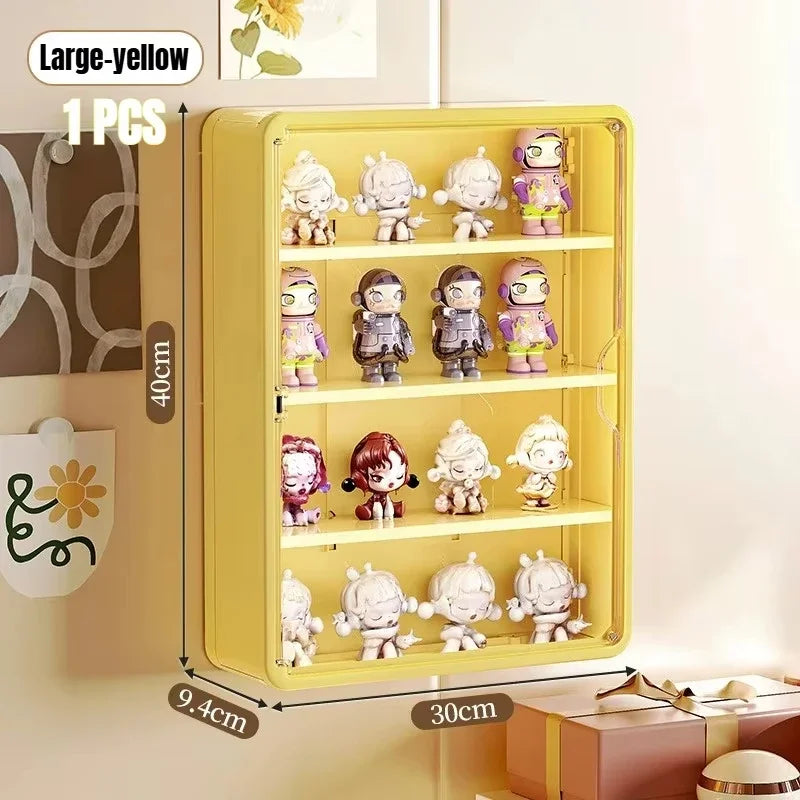 Wall-Mounted Action Figure Display Box – Magnetic Dustproof Rack