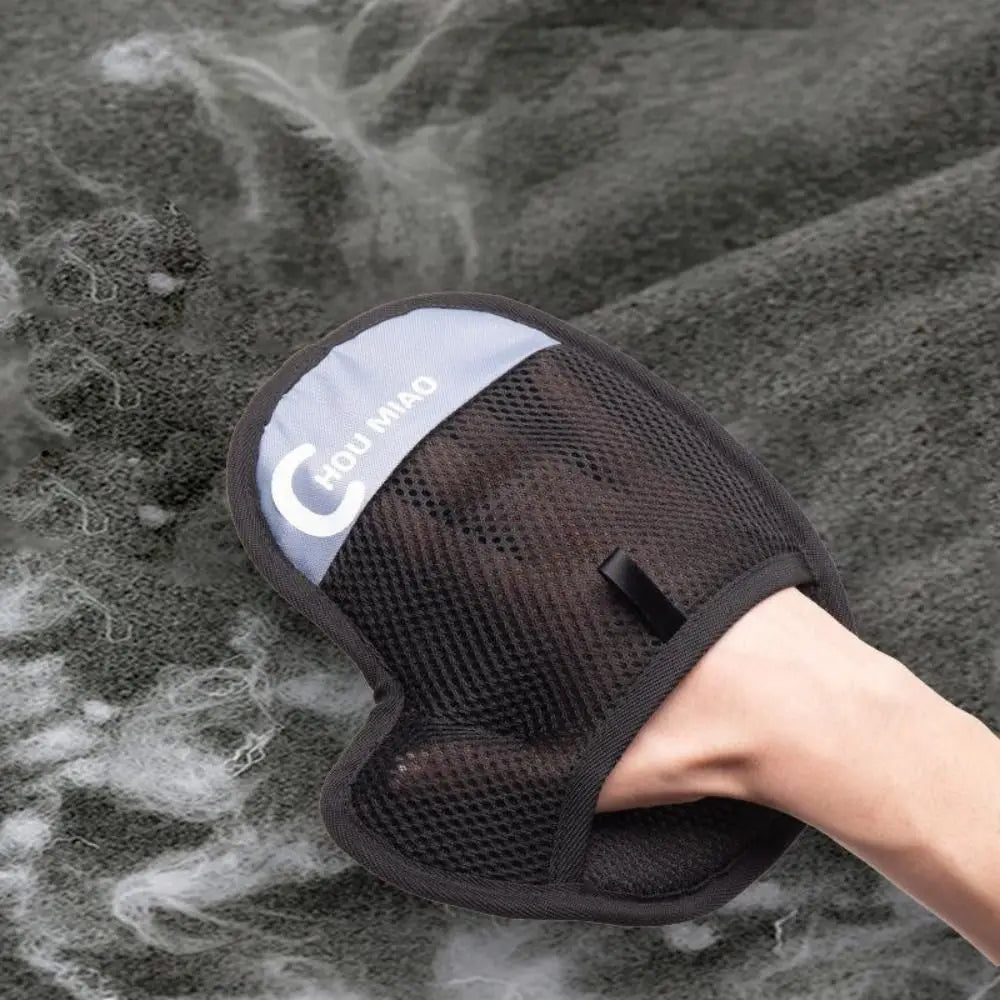 Two-Way Pet Hair Remover Grooming Glove – Reusable Mesh