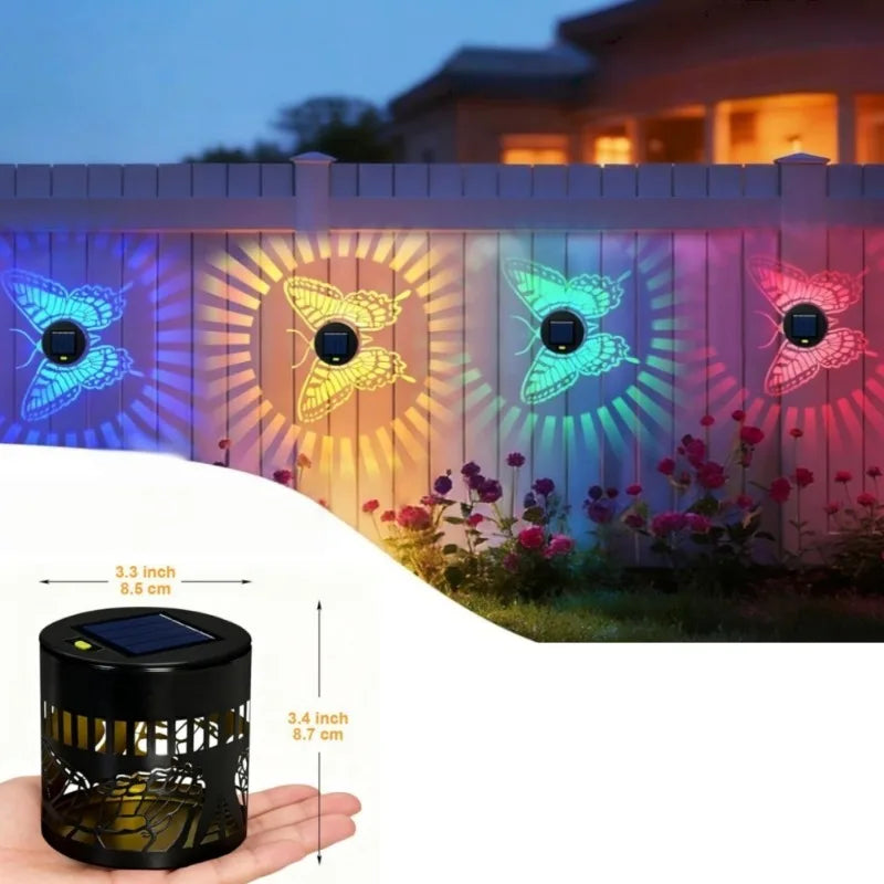 Solar Butterfly Garden Lights – Color Changing Outdoor Fence Decor