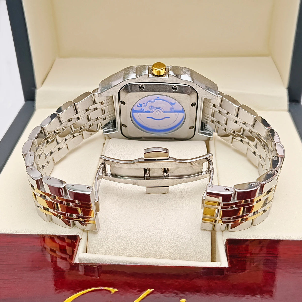 Square Skeleton Automatic Men's Watch | LUOLINGONGJUE Tank