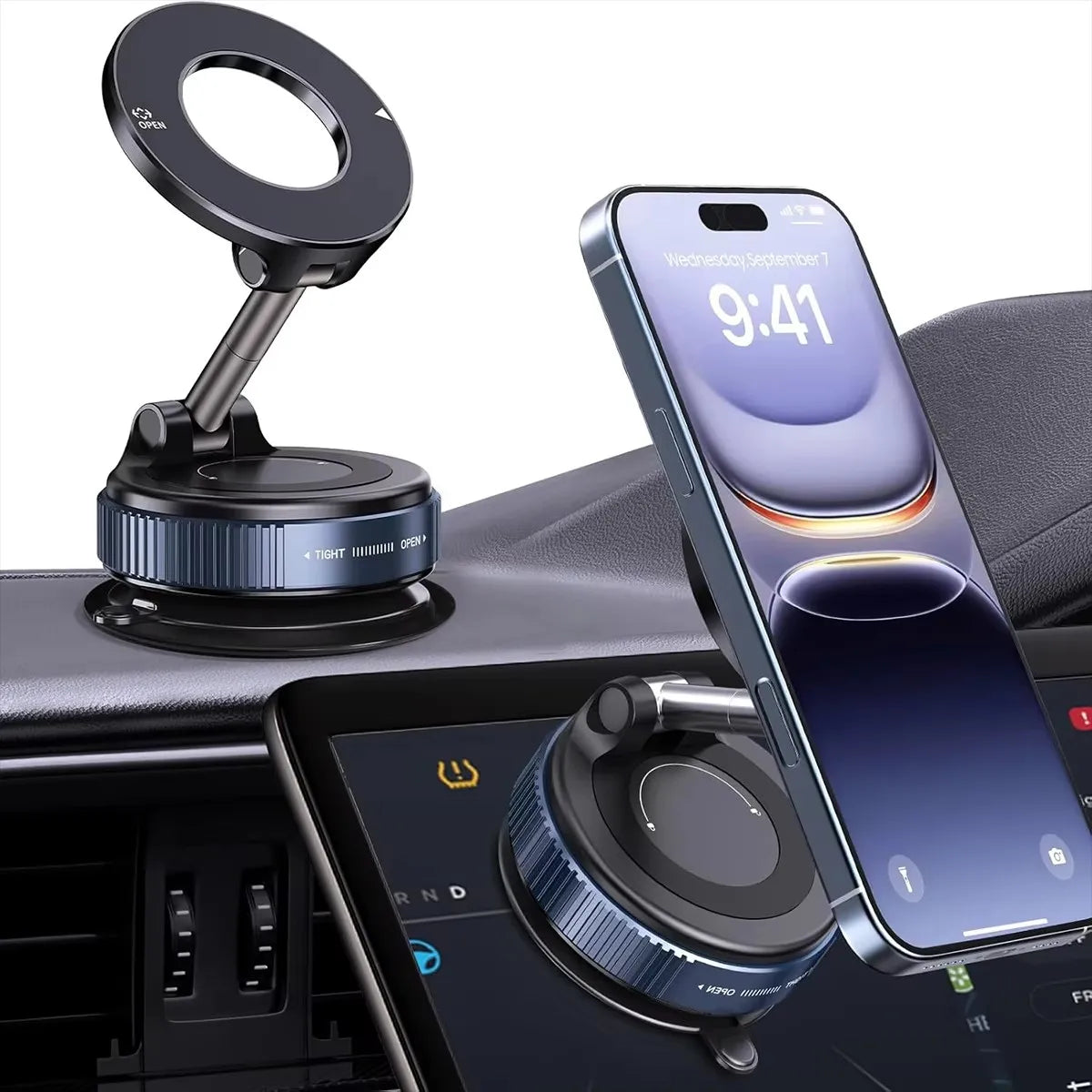 Magnetic Car Phone Mount – 360° Suction Cup Holder
