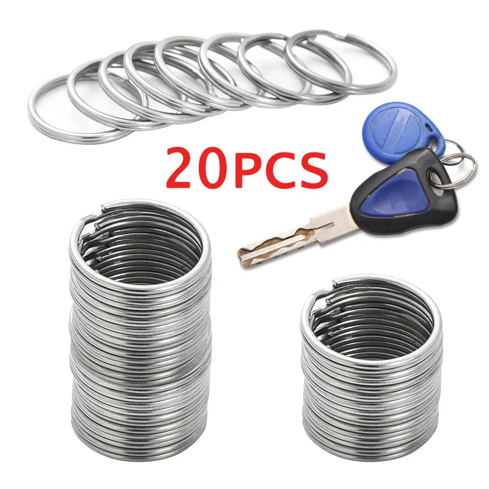Stainless Steel Split Key Rings Anti-Rust 20mm 25mm 30mm