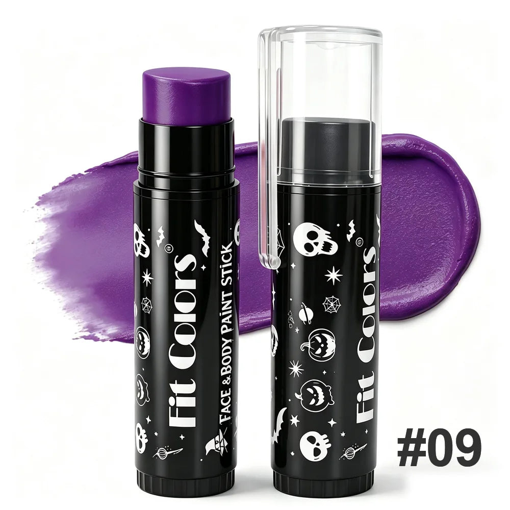 Halloween 14-Color Face & Body Paint Stick – Waterproof Matte