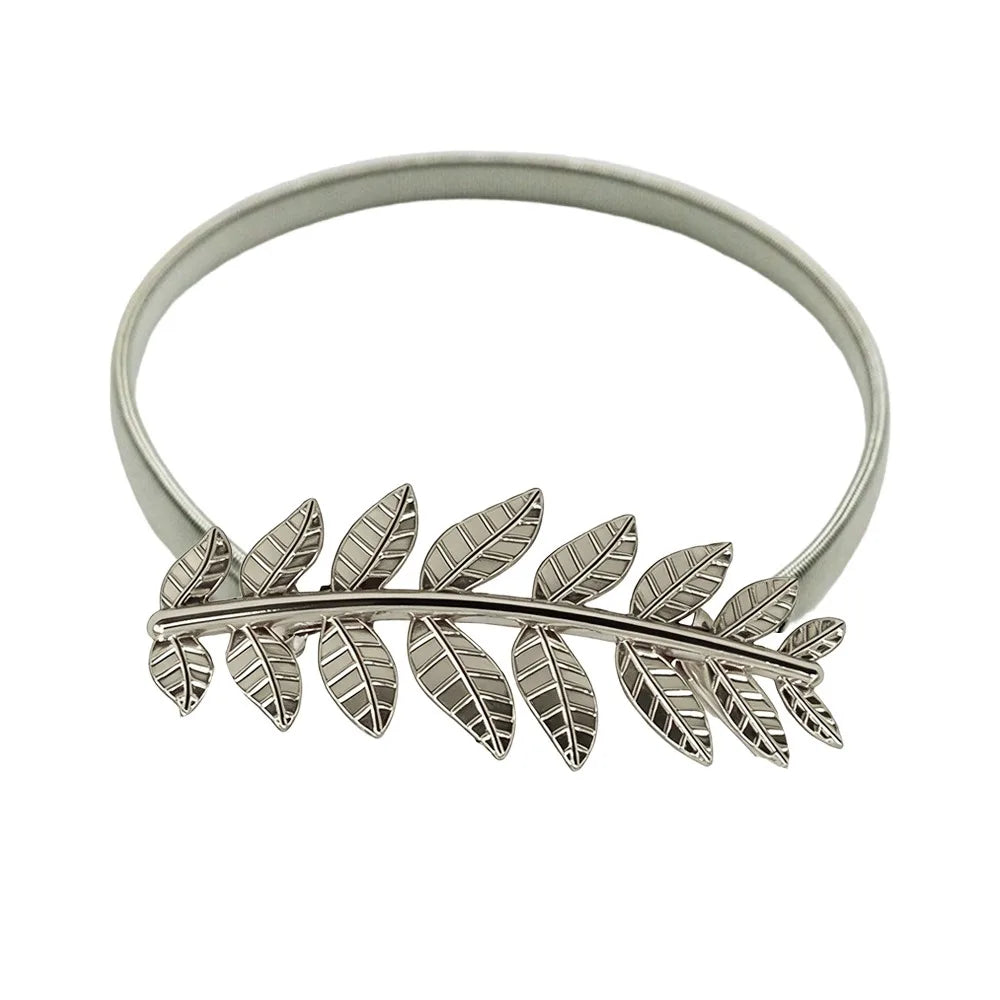 Elastic Metal Leaf Curtain Tiebacks – Gold & Silver Chain Belt
