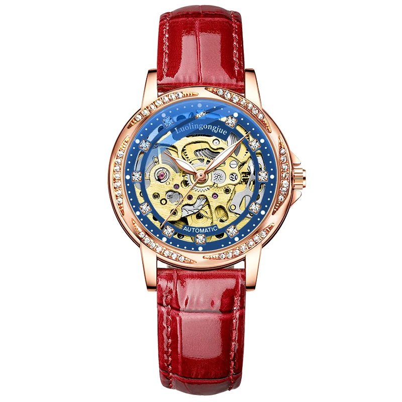 Women's Automatic Mechanical Watch – Hollow Diamond Luminous