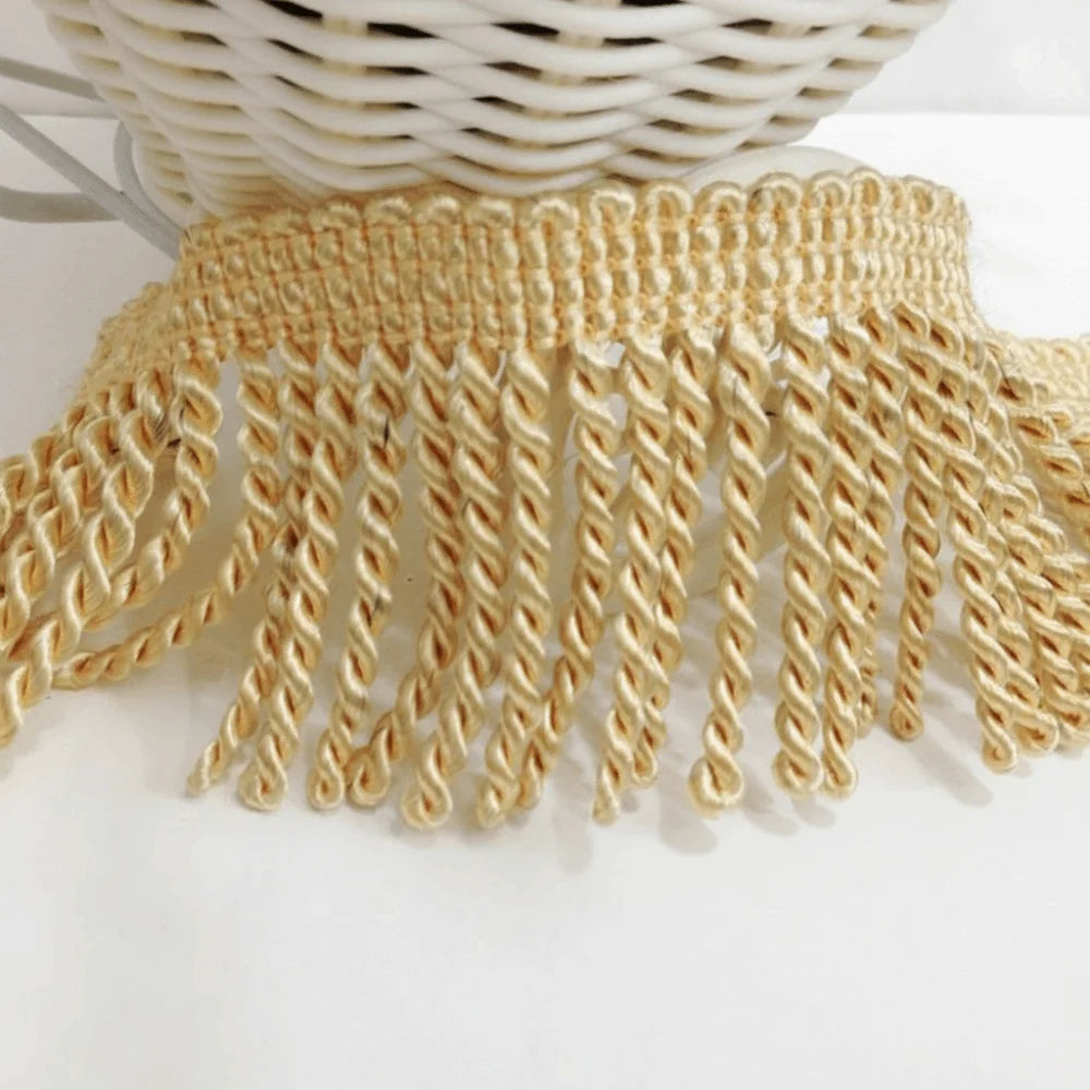 11M Polyester Fringe Tassel Trim 6cm – Upholstery & Craft Ribbon