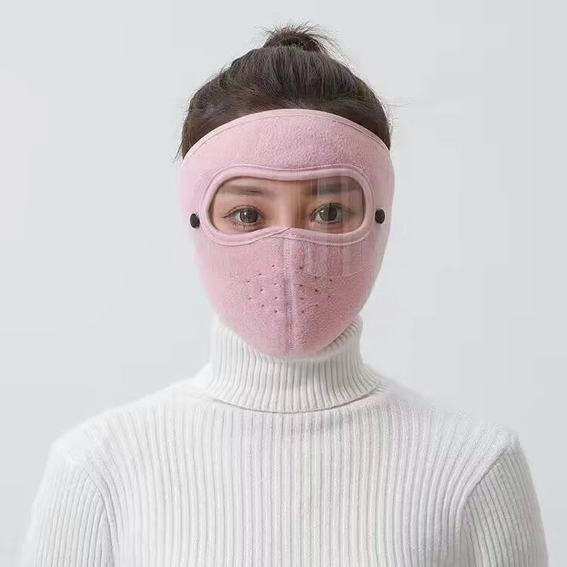 Winter Fleece Balaclava with Anti-Fog HD Goggles | Cycling Cap