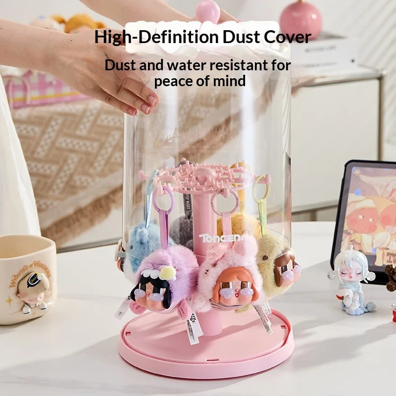 Rotating Transparent Display Case for Collectibles & Figures