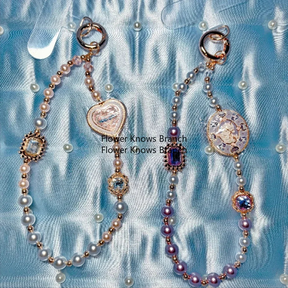 Flower Knows 10th Anniversary Phone Charm Keychain Bracelet