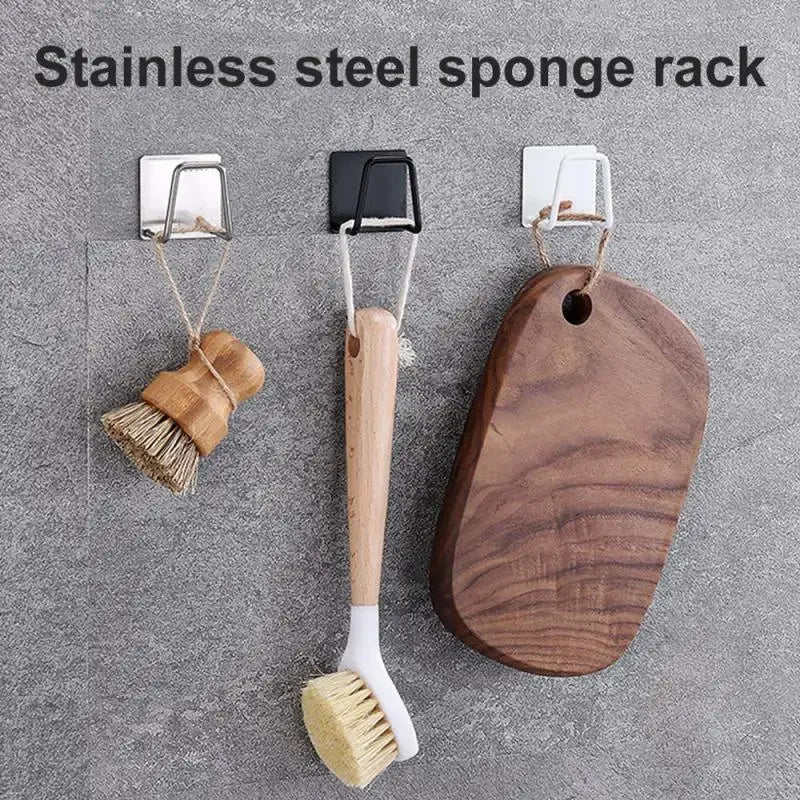 Stainless Steel Sink Sponge Holder & Wall-Mount Drain Rack