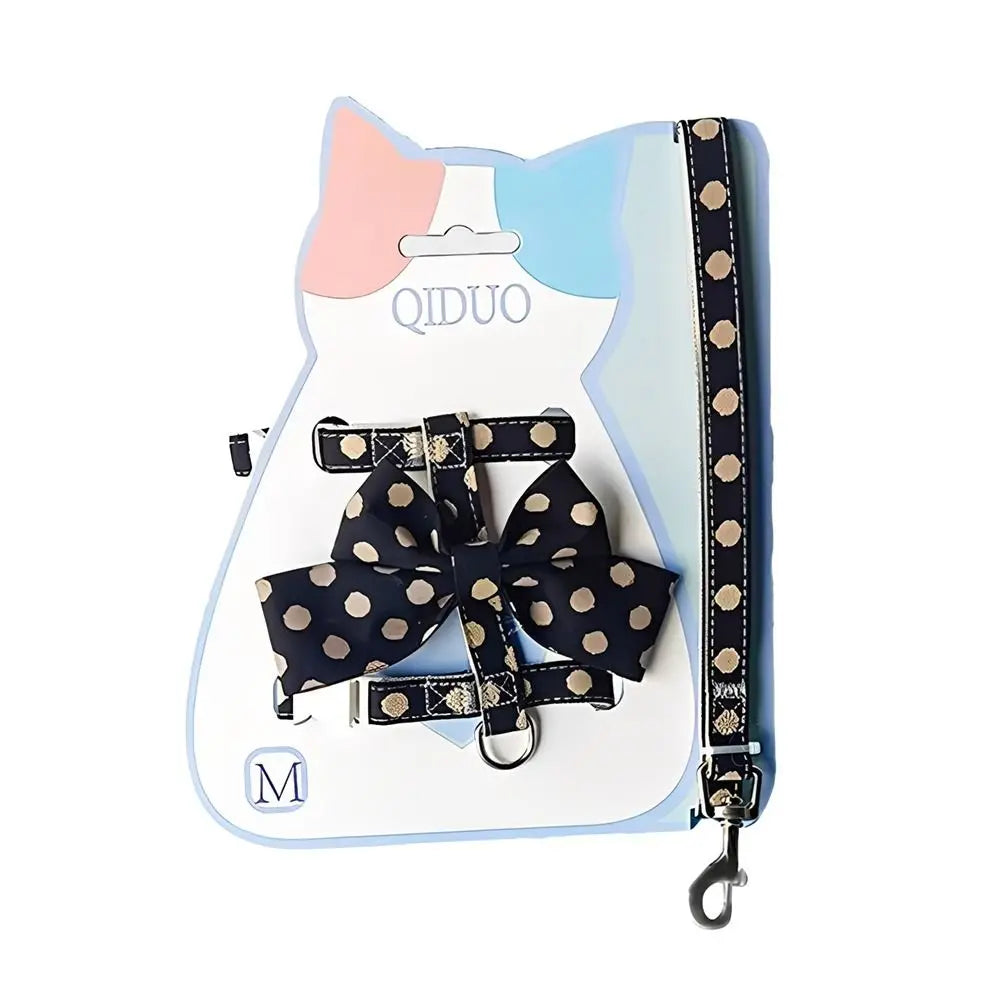 Polka Dot Pet Vest Harness & Leash Set – Cat & Puppy