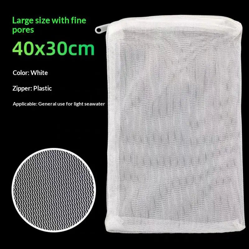 Reusable Aquarium Filter Media Bags with Zipper | Fine Mesh
