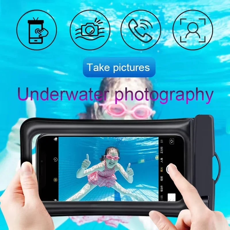 Waterproof Phone Pouch – Luminous Touchscreen Dry Bag