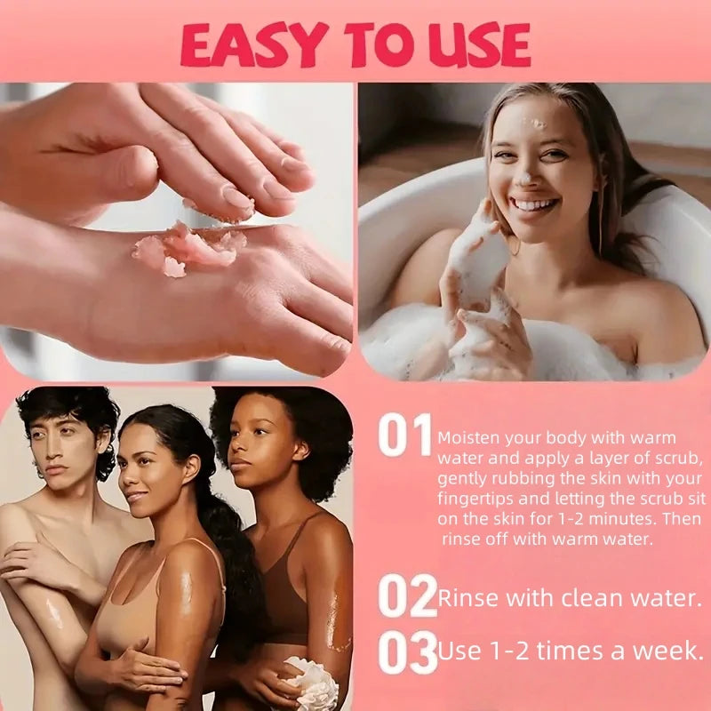 SADOER Strawberry Exfoliating Face Scrub 500g – Hypoallergenic