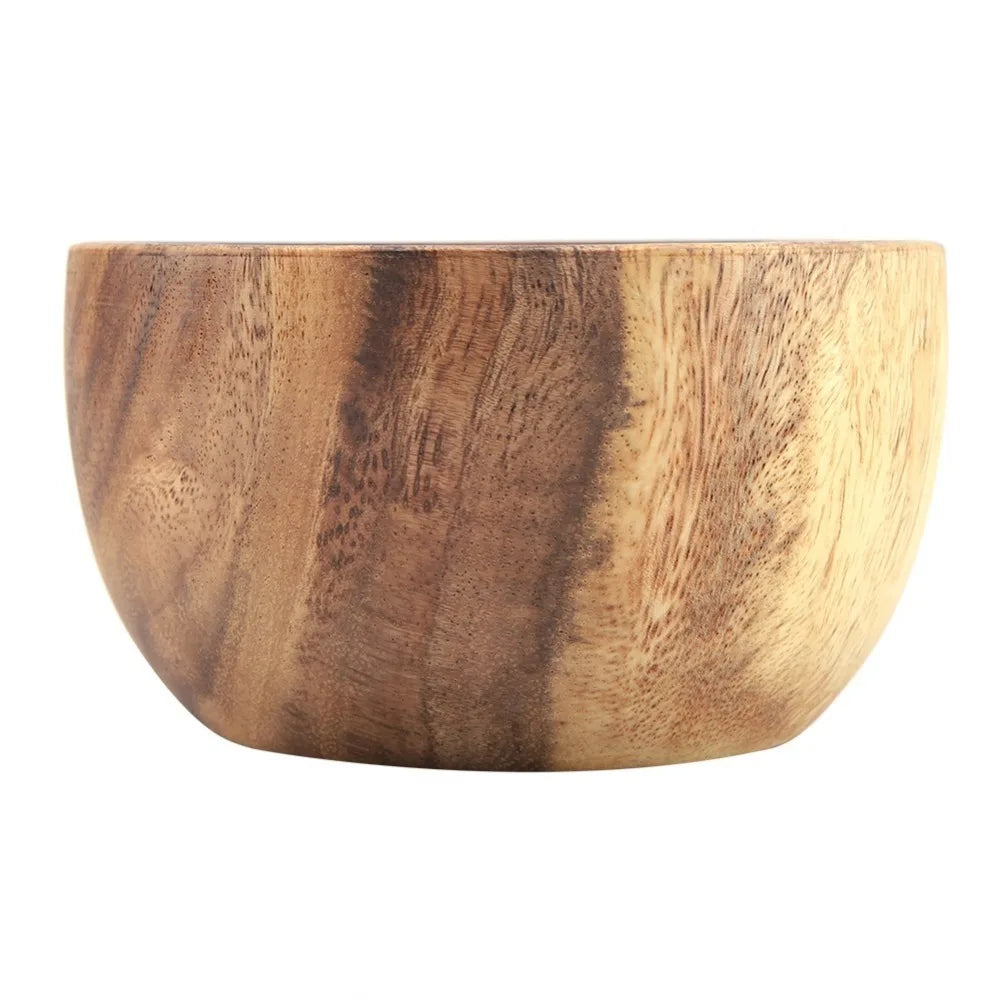 Solid Wood Salad & Rice Bowl – Burr-Free, Deep, Multi-Size