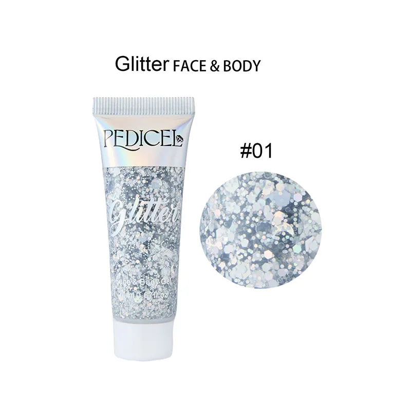 SAKSRAAR Mermaid Body Glitter Gel Cream – 6 Colors Face & Body
