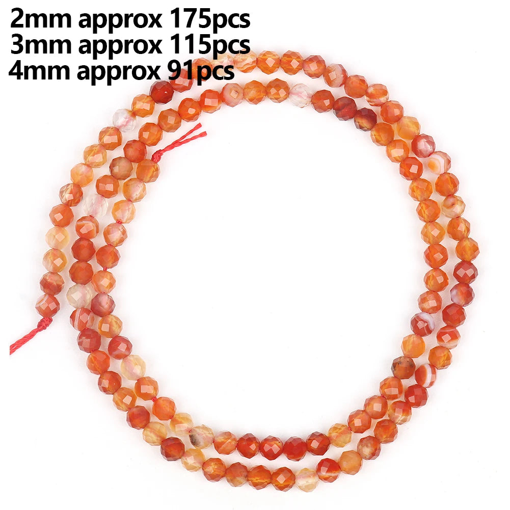 Red Agate Carnelian Loose Stone Beads 8mm – DIY Jewelry