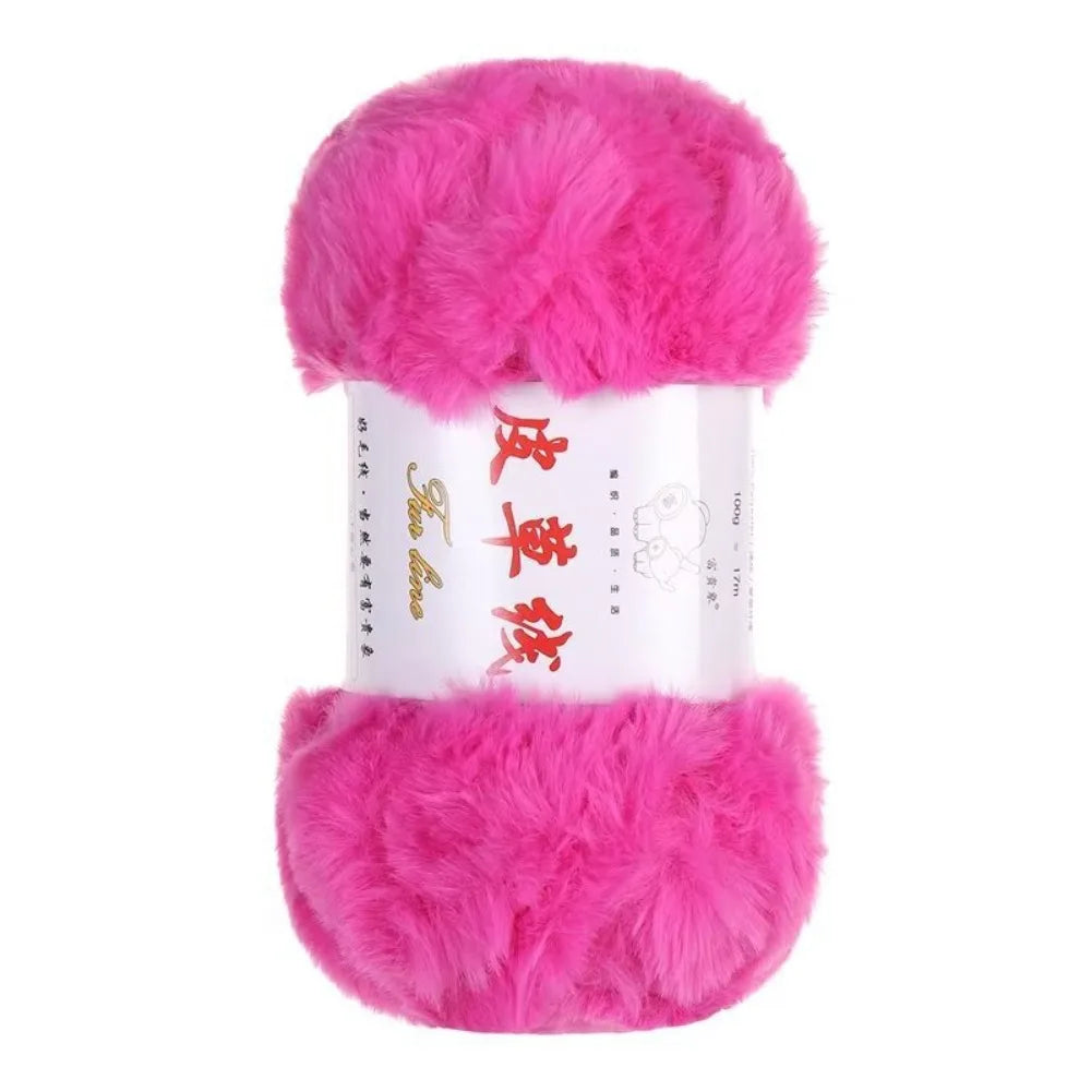 100g Faux Fur Yarn – Fluffy Chunky Anti-Pilling Knitting Yarn