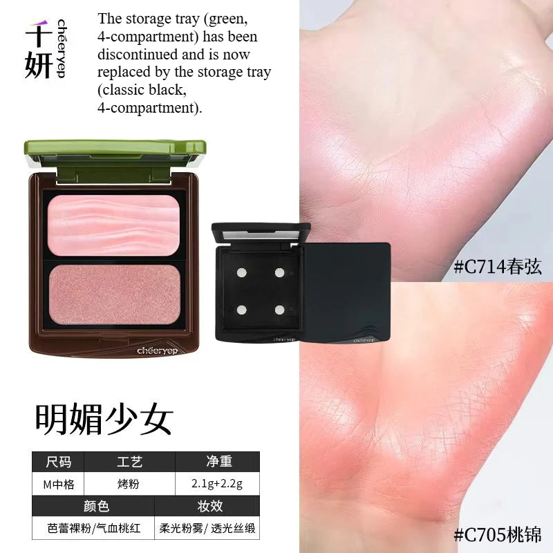 Spring Blooms Baked Blush & Highlighter Palette – Long-Lasting