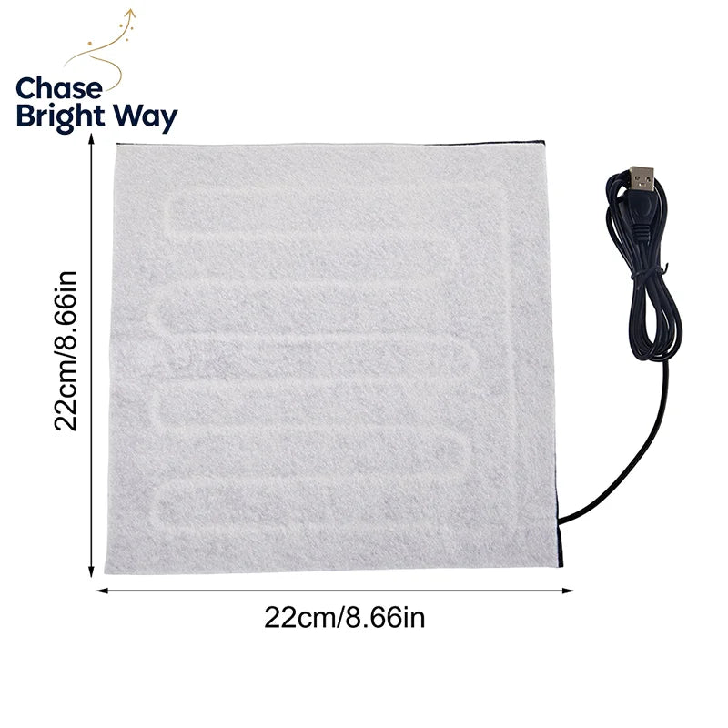 USB Carbon Fiber Heating Pad 22cm – Electric Cushion Warmer