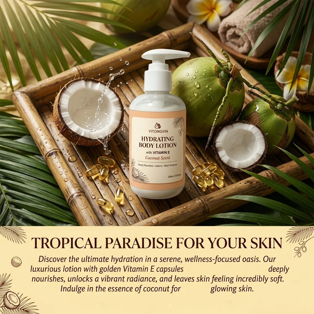 Vitamin E Body Lotion – Tropical Coconut Moisturizer 200ml