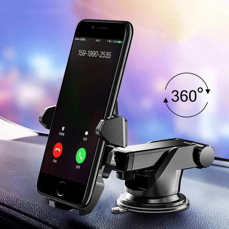 Universal Car Phone Mount – 360° Windshield Dashboard Holder