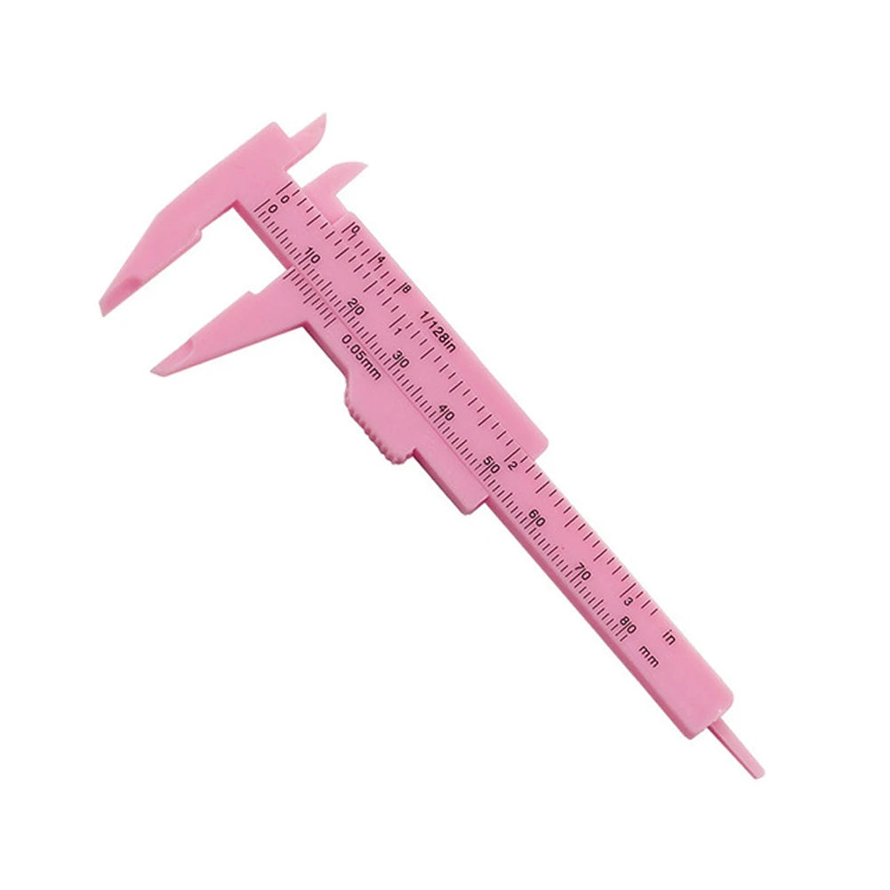 Rose Pink Sliding Caliper Ruler – Tattoo & PMU Measuring Tool