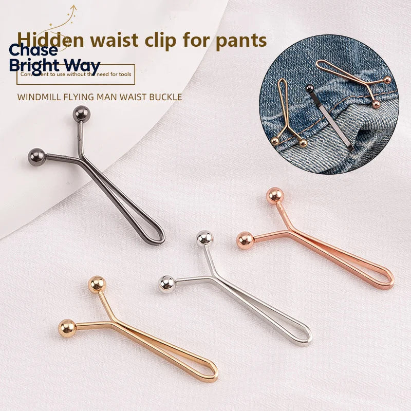 4-Pack Adjustable Waist Clip Buckle for Jeans & Skirts
