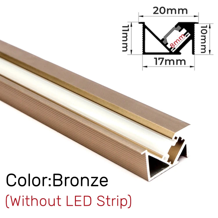 Recessed LED Aluminum Profile Channel with Milky Cover | Cabinet