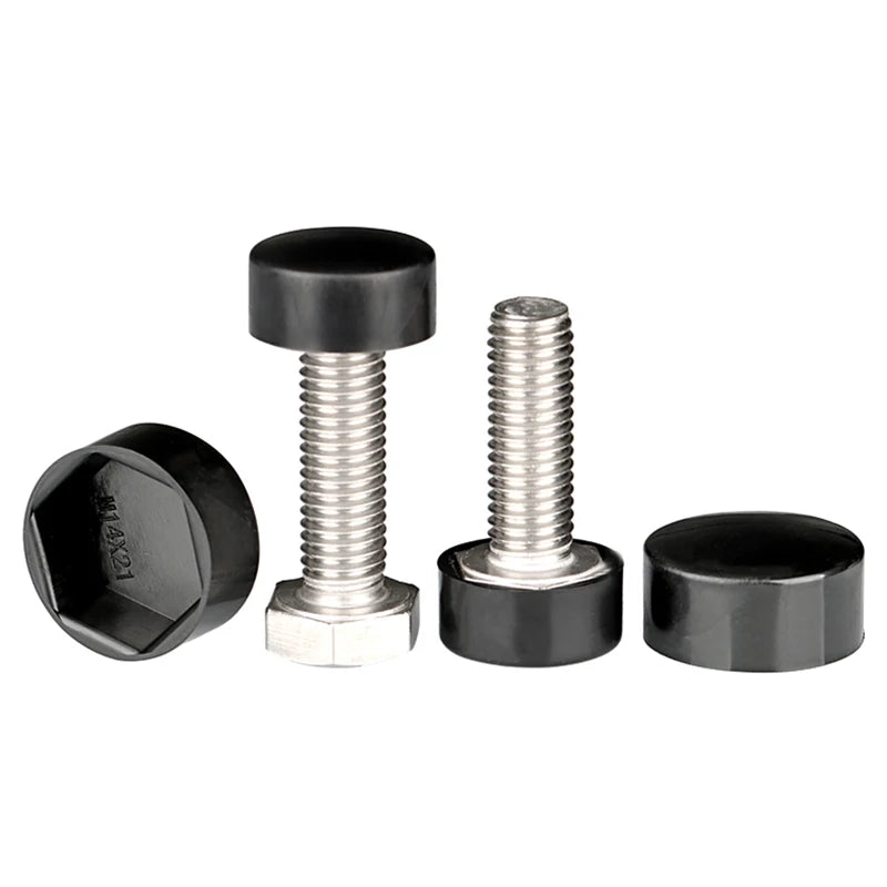Hexagonal Nut Plastic Protective Caps 20-Pack | Screw Covers