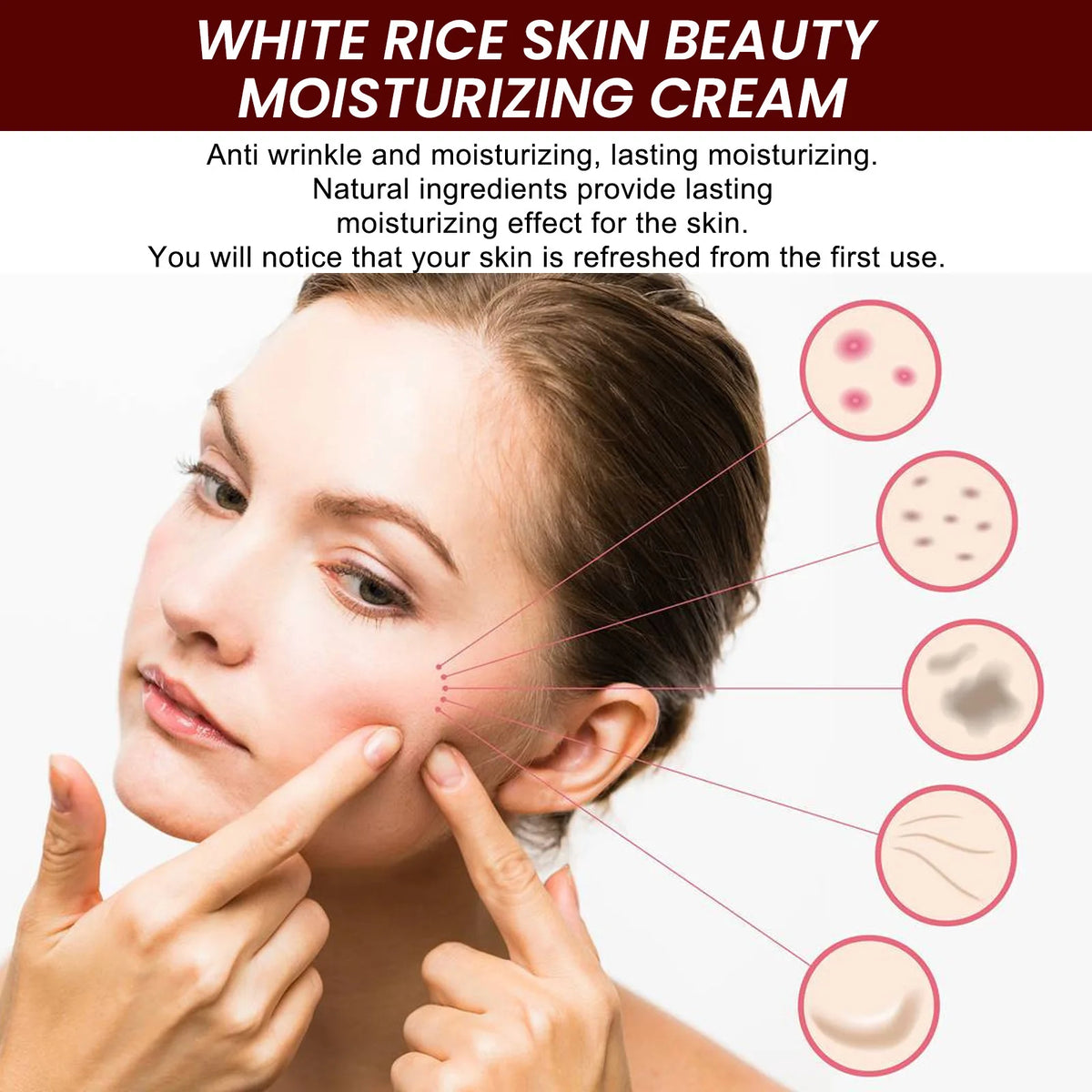 White Rice Brightening Face Cream – Moisturizing Anti-Aging