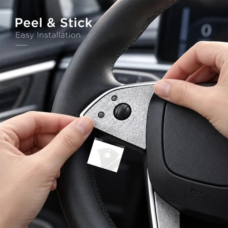 Tesla Model Y & Model 3 Steering Wheel Button Sticker Trim Kit