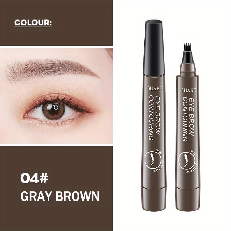SUAKE Microblading Eyebrow Pen – Waterproof 4-Tip, 5 Colors
