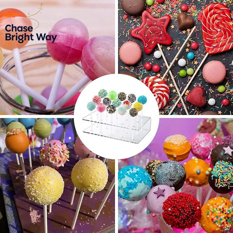 Clear Acrylic Lollipop Display Stand – 15-Hole Candy Holder