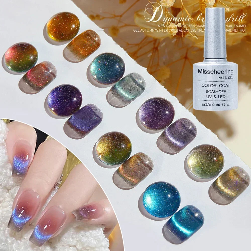 Cat's Eye Magnetic Gel Nail Polish – UV/LED Crystal Blue 8ml