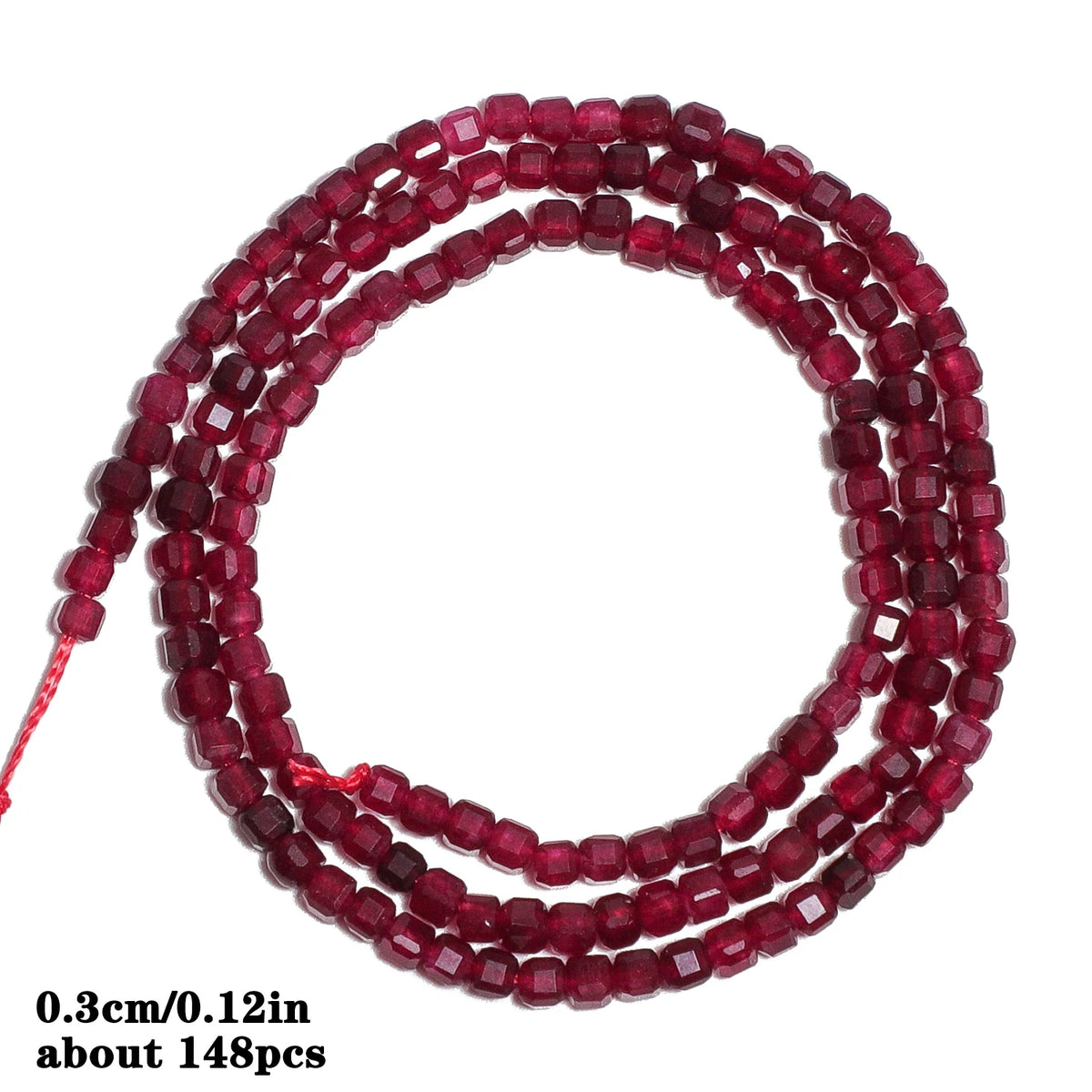 Red Chalcedony Stone Beads – Droplet, Square & Round DIY Jewelry