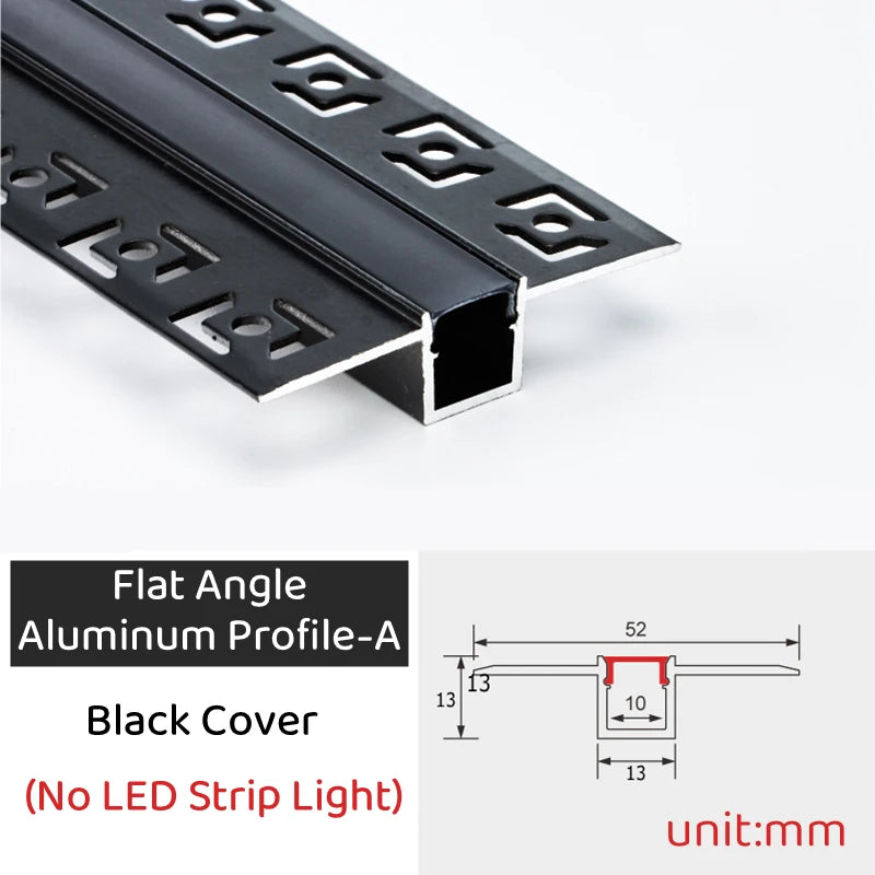 Rimless LED Aluminum Profile – Embedded Ceiling Drywall Channel